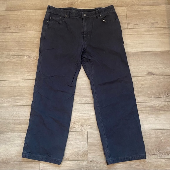 prAna Mens Baggy Flannel Lined Carpenter Jeans Mens Size 40x32 - Picture 2 of 5